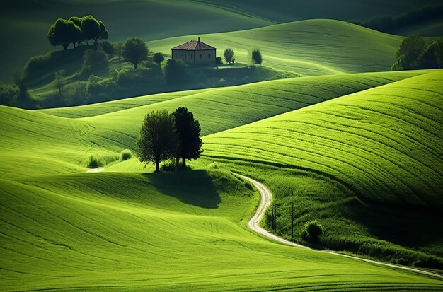 Campo verde de la naturaleza Italia