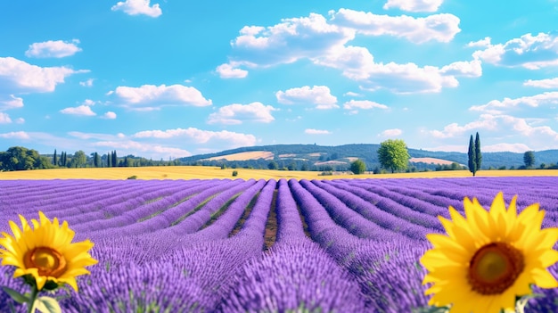 Campos de lavanda em Valensole Provence, França