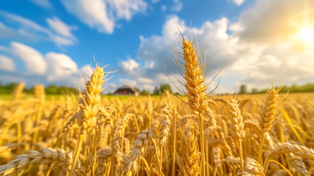 Campos dorados de trigo listos para la cosecha