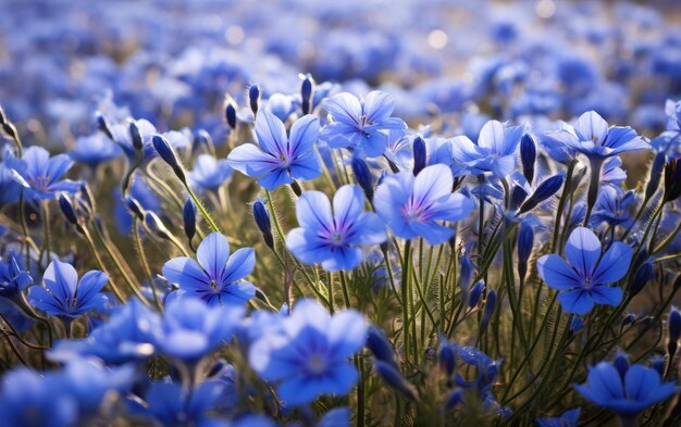 Campos de flores azules