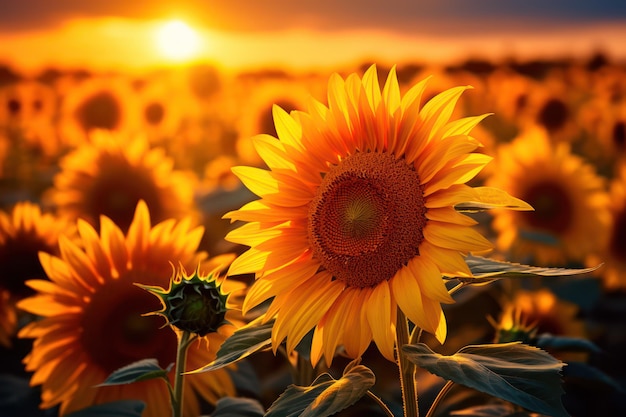 campos de flores de girasol