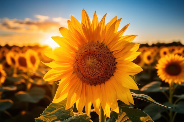 campos de flores de girasol