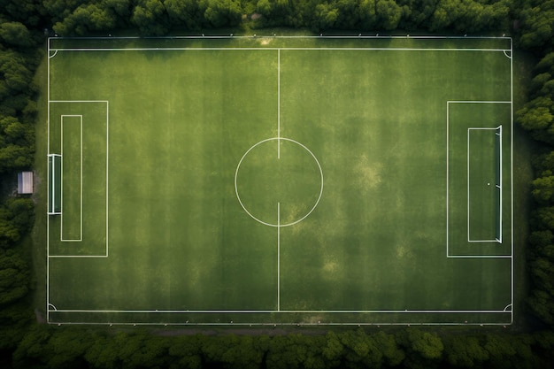 Los campos de fútbol y fútbol perfectamente planos en escala de dimensiones verdaderas AR 32