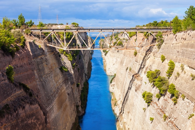 Canal de Corinto en Grecia