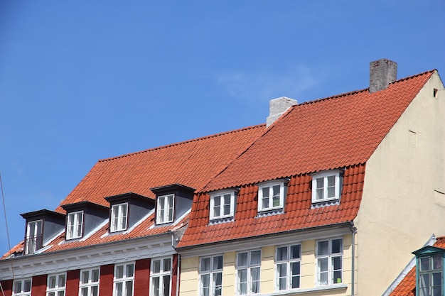 Canal de Nyhavn em Copenhague Dinamarca