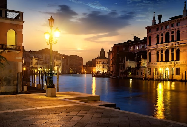 Canal Grande bei Sonnenuntergang, Venedig, Italien