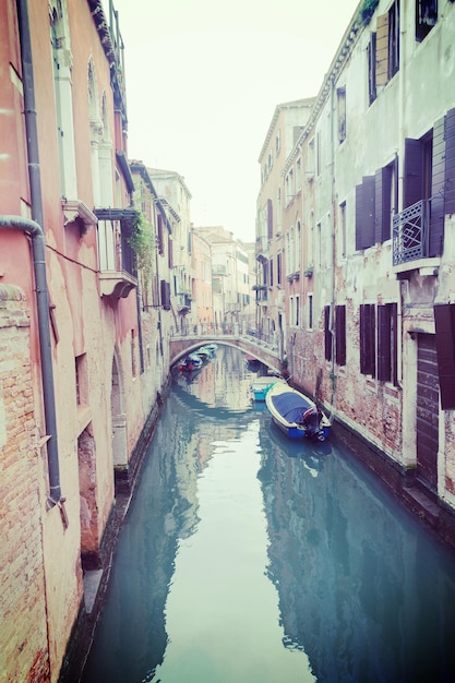 Canal de Venecia en tono vintage