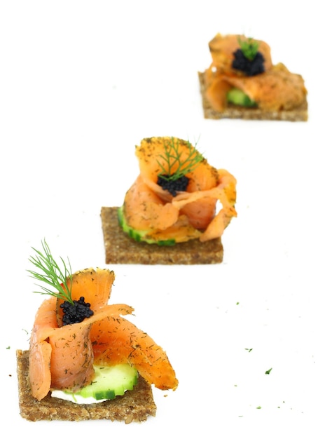 canapé de salmão