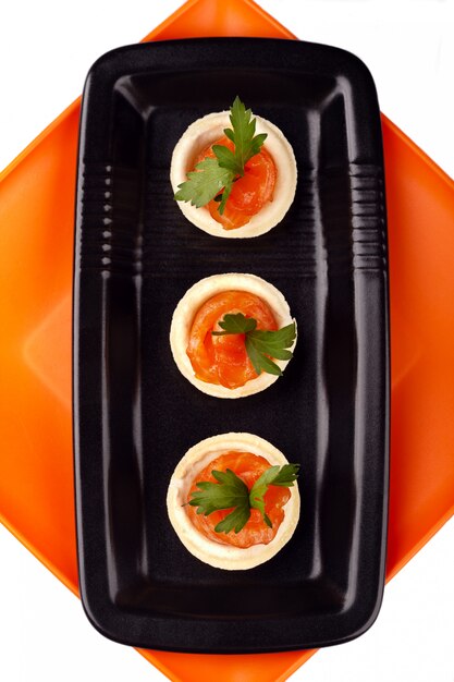 Canape mit Räucherlachs