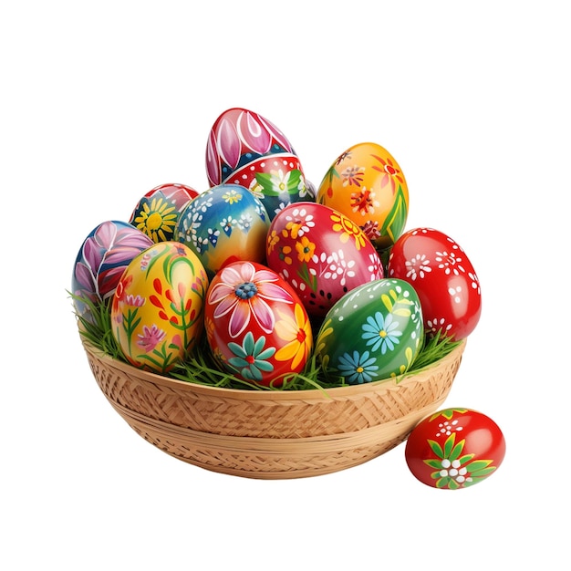 Canasta De Huevos De Pascua PNG