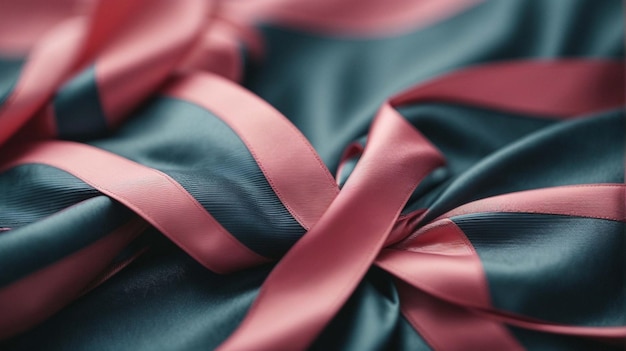 Foto cáncer de mama con cinta rosada
