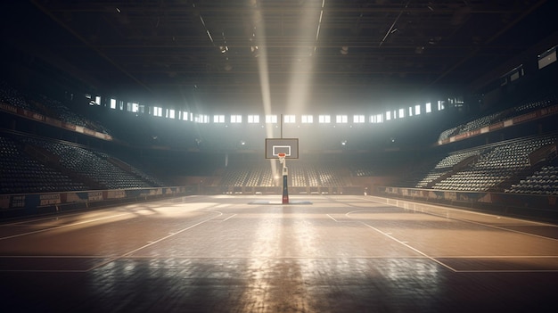 Cancha de baloncesto Ai generativo