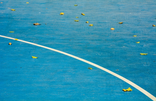 Cancha de baloncesto azul