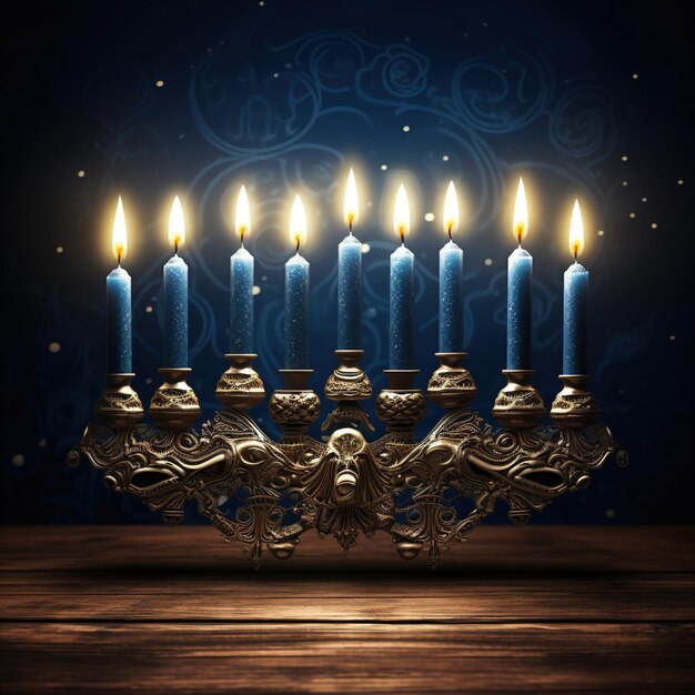 conjunto de ícones de Hanukkah, candelabro de Hanukkiah