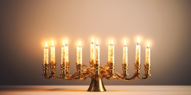 Candelabros retro con velas