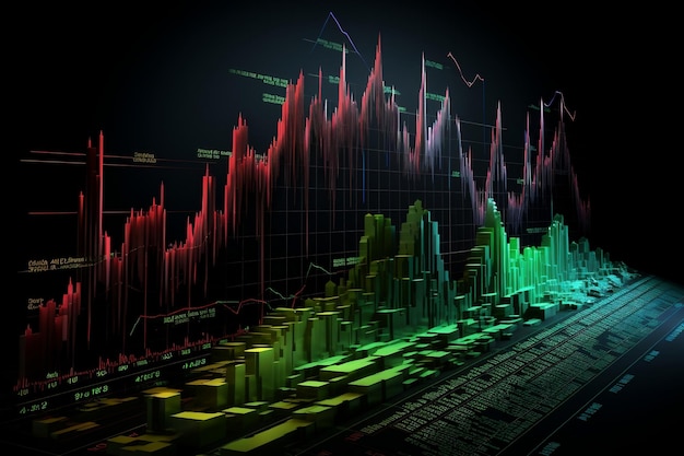 Candlestick-Diagramm und Daten des Weltfinanzmarktes