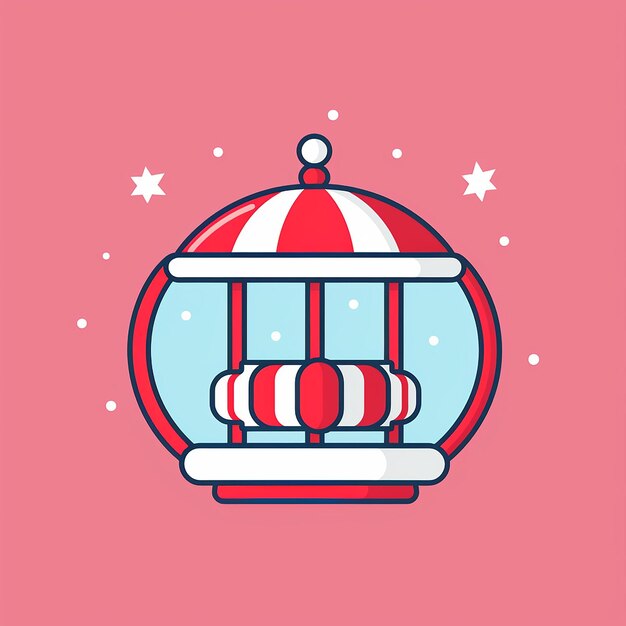 Candy_Cane_Carousel_Modern_Line_Icon_Vector