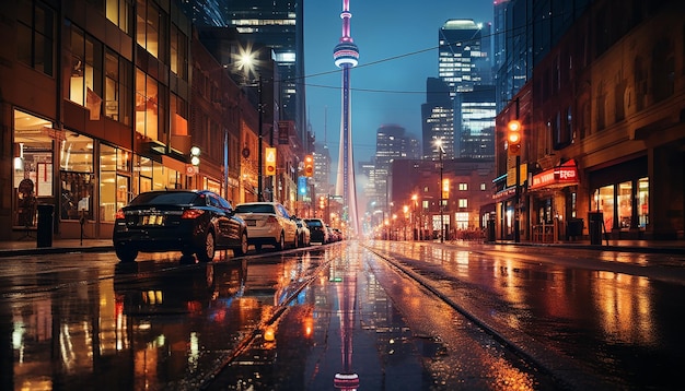 Candy Cane Tower Marco icônico de Toronto em esplendor de férias