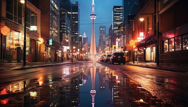 Candy Cane Tower Torontos ikonisches Wahrzeichen in festlicher Pracht