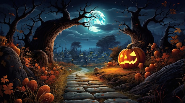 Candy Corn Moonlight Path