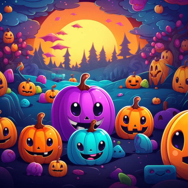 Candylicious Halloween Um fundo fofo e assustador