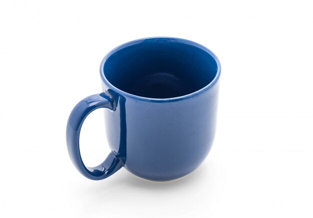 Foto caneca de cerâmica azul