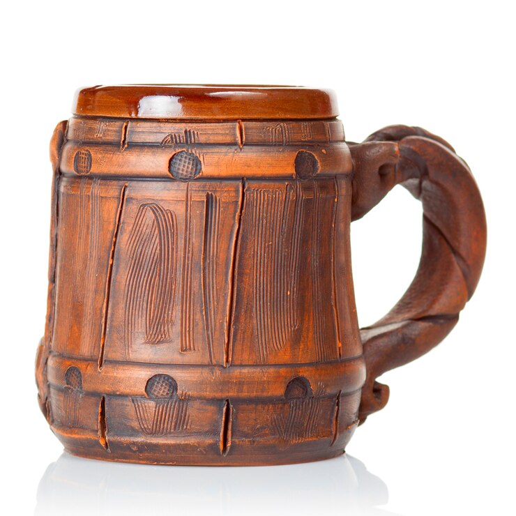 Foto caneca de cerveja velha da argila