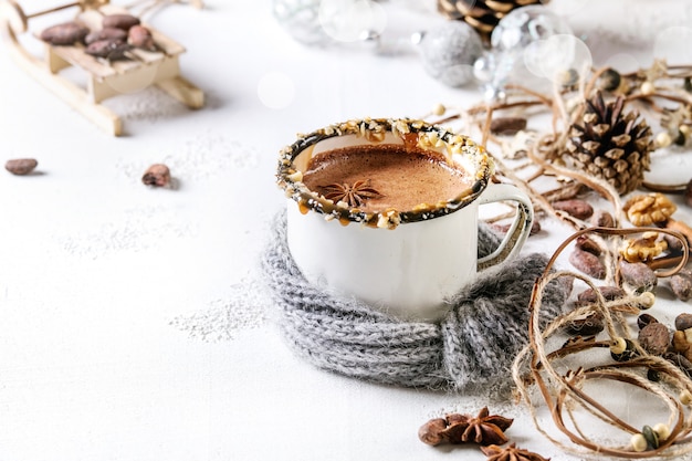 Caneca de chocolate quente