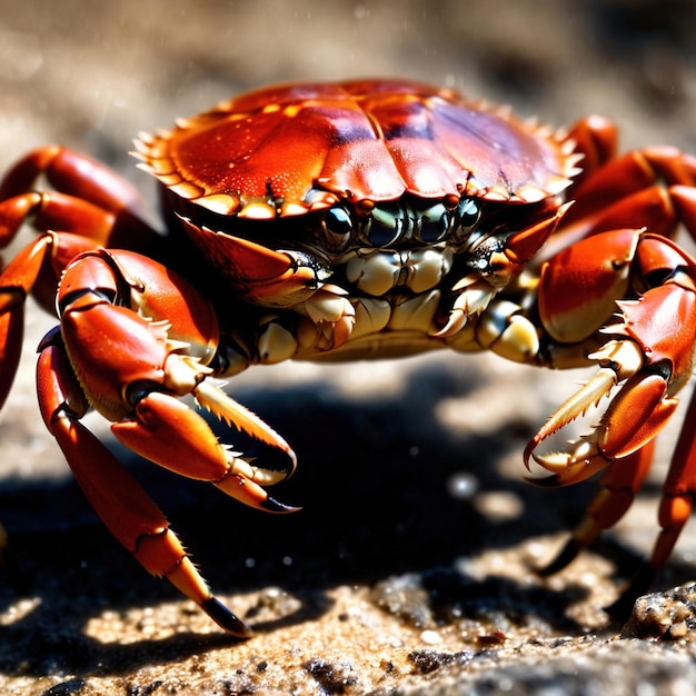 Cangrejo animal silvestre que vive en la naturaleza parte del ecosistema