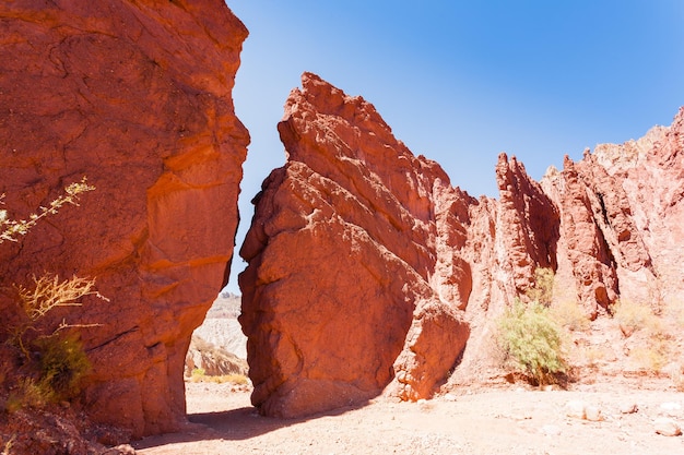 Cânion boliviano próximo a Tupiza, Bolívia. Quebrada de Palmira, cânion Duende