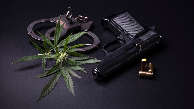 Cannabis deixa maconha, armas e algemas no escuro.