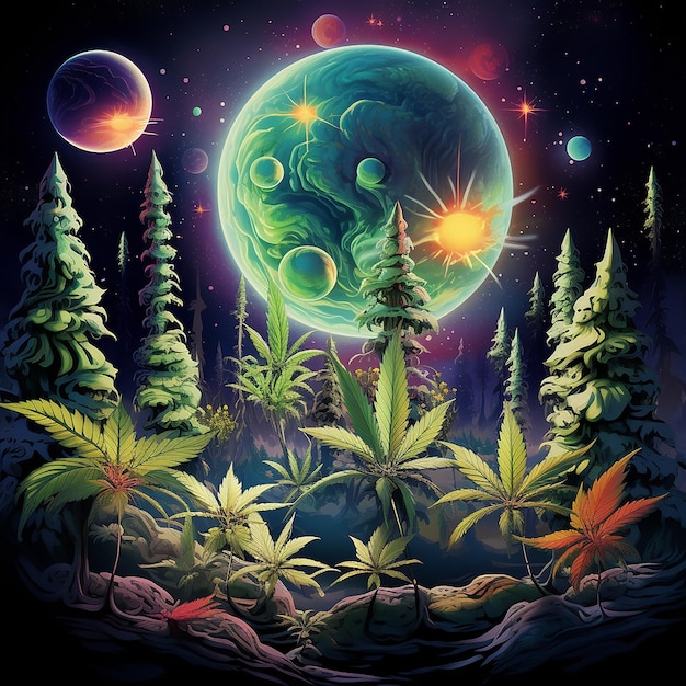 Cannabis_flower_planets