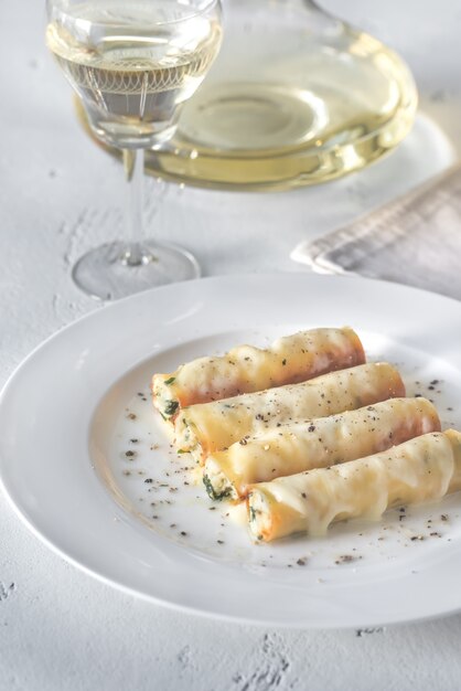 Cannelloni gefüllt mit Ricotta