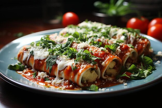 Cannelloni mit Spinat und Ricotta