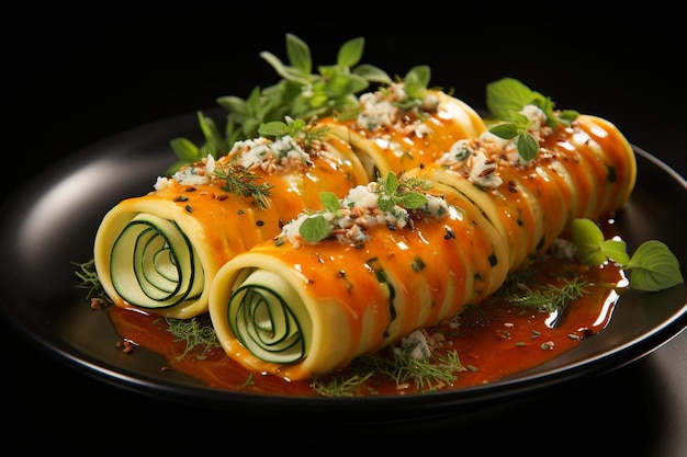 Cannelloni con relleno de calabaza de nuez