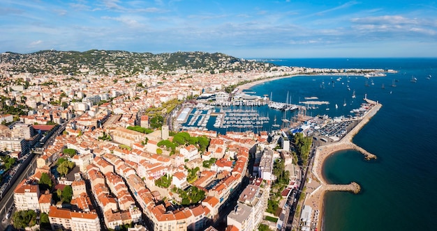 Cannes vista panorâmica aérea França