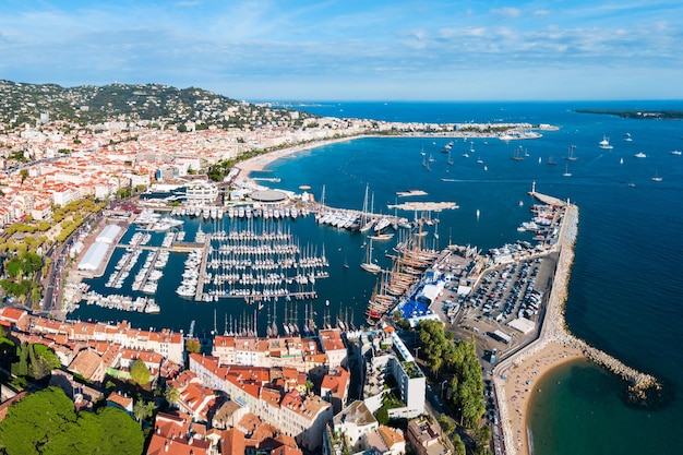 Cannes vista panorâmica aérea França