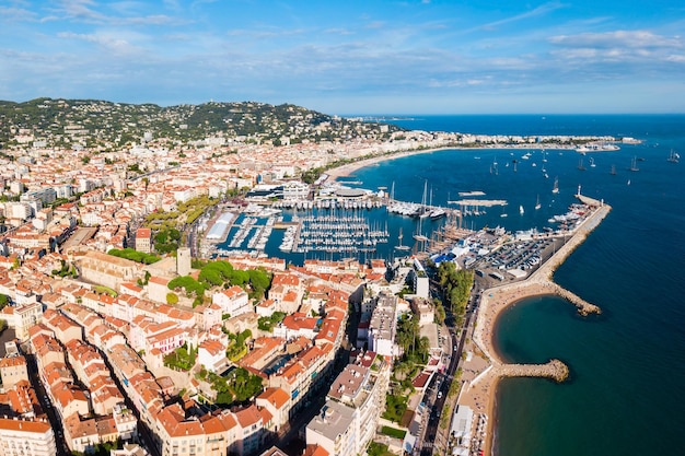 Cannes vista panorâmica aérea França