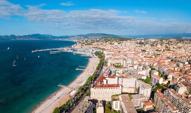 Cannes vista panorâmica aérea França