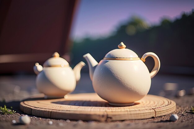 Cano de barro roxo Cano de chá de barro chinês Porcelana Papel de parede mundialmente famoso Set de chá de fundo