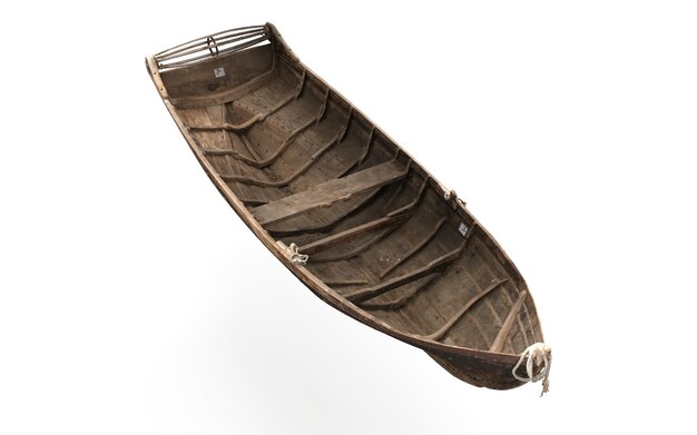 Una canoa de madera con la palabra canoa