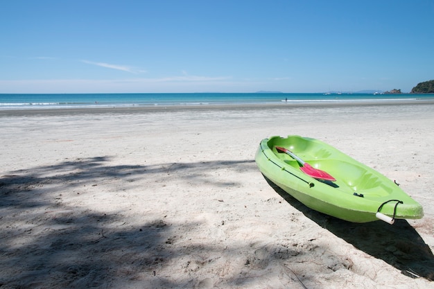 Canoa na praia tropical