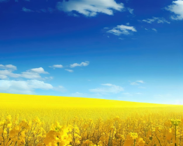 Canola-Feld und blauer Himmel