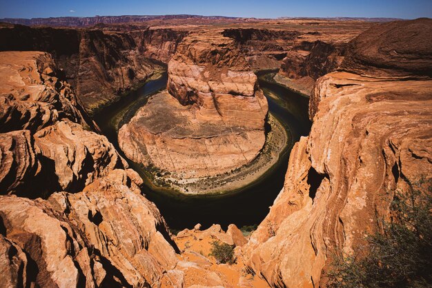 Cañón en el área recreativa nacional de Glen Canyon. Hermosa vista de Horseshoe Bend.