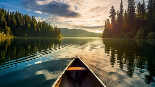 Canotaje y kayak en el fondo de los lagos