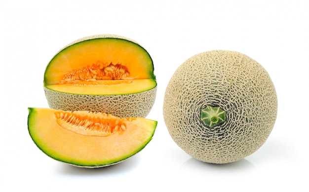 Cantaloupe Melone isoliert auf Leerraum