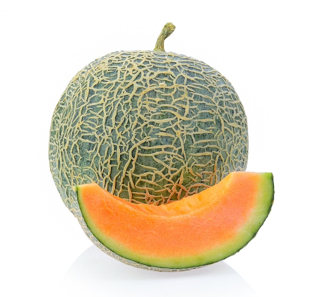 Foto cantaloupe melone isoliert