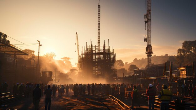 Canteiro de obras do Dia do Trabalho HD