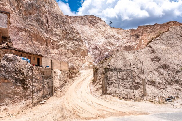 Cantera para la extracción de grava arena y piedra