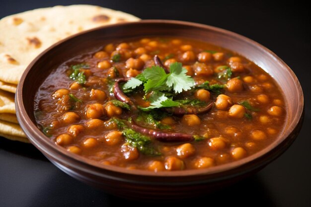 Foto canto da rua savor tasty chole kulche chole kulchen fotografia de imagens